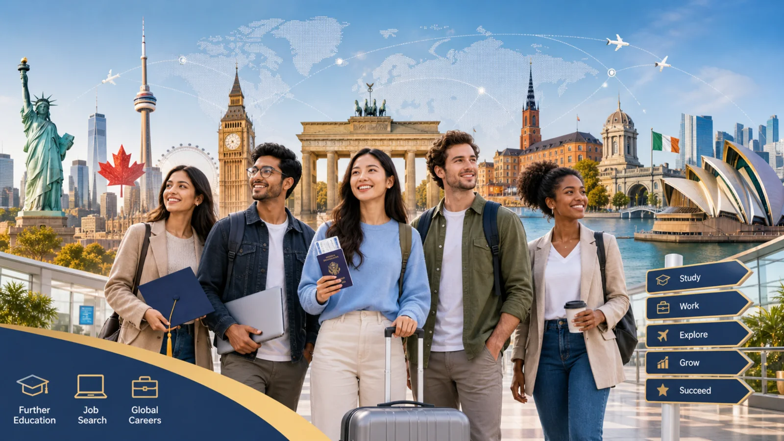 Opções Após o PSW do Reino Unido: Melhores Países para Continuar os Estudos, Trabalhar e Vistos de Busca de Emprego